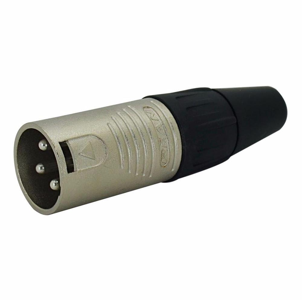 Conector Rean XLR de 3 Pines MAcho, Niquel RC3M_3