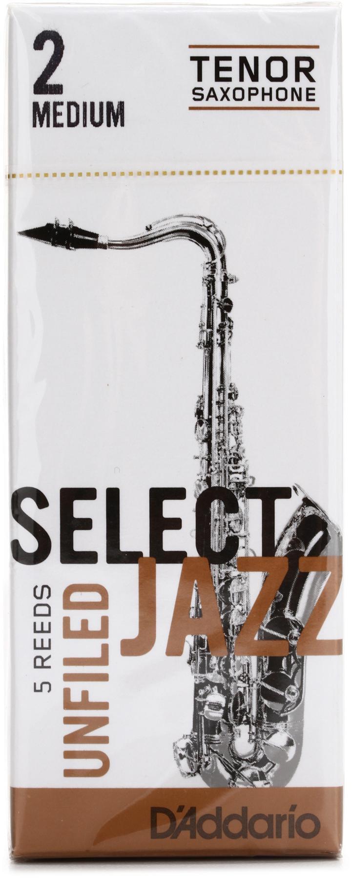 D'Addario - Cañas Select Jazz Unfiled para Sax Tenor, 5 Piezas Medida: 2M Mod.RRS05TSX2M_19