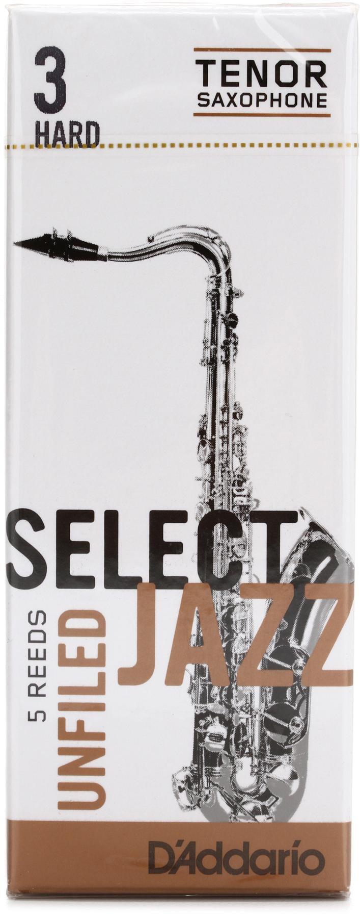 D'Addario - Cañas Select Jazz Unfiled para Sax Tenor, 5 Piezas Medida: 3H Mod.RRS05TSX3H_21