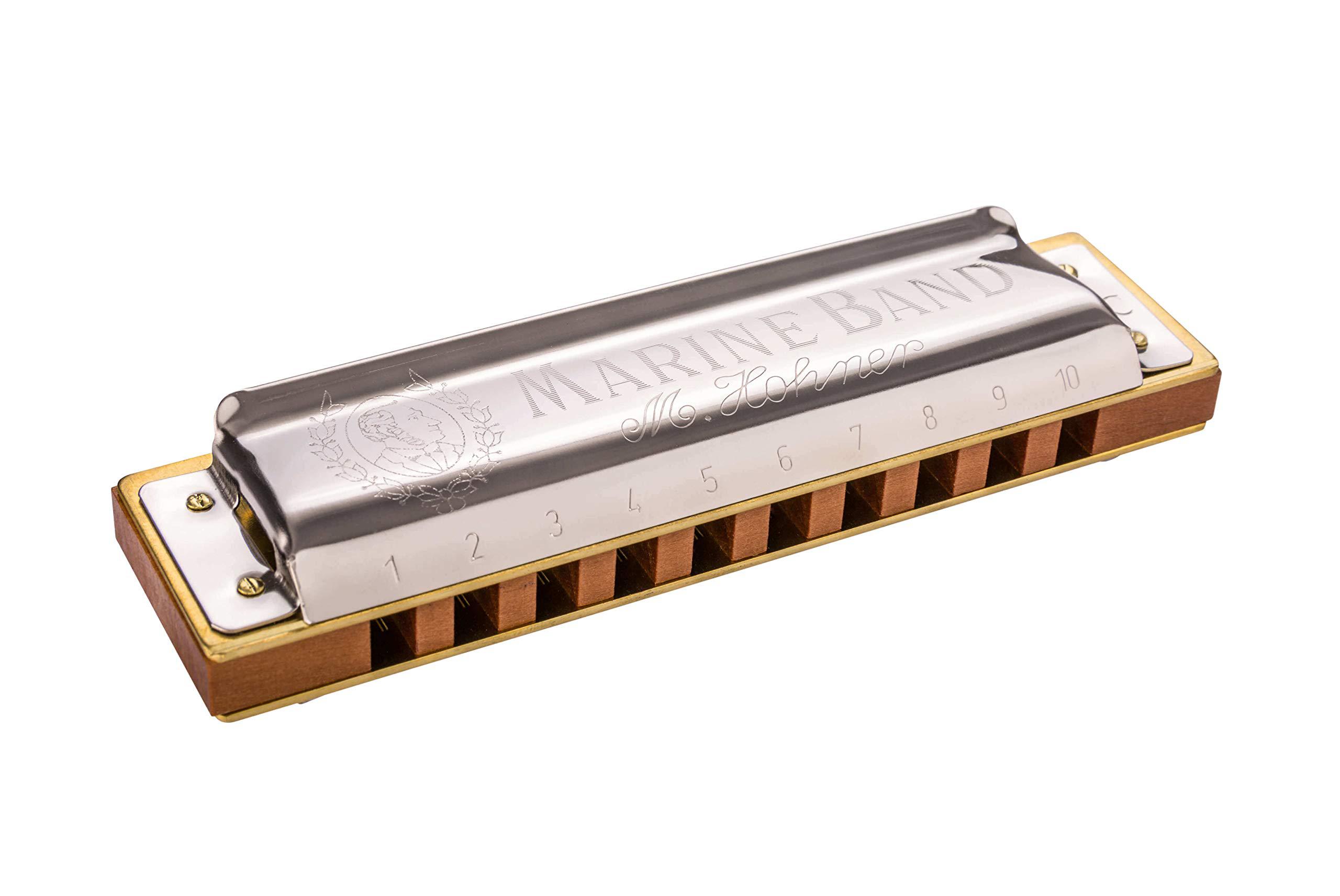 Hohner - Armonica Sol-Mayor ''Marine Band'', 1896 Plateada Diatonica Mod.M1896086X_45
