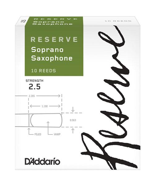 D'Addario - 10 Cañas Reserve para Saxofón Soprano, Medida: 2 1/2 Mod.DIR1025_15