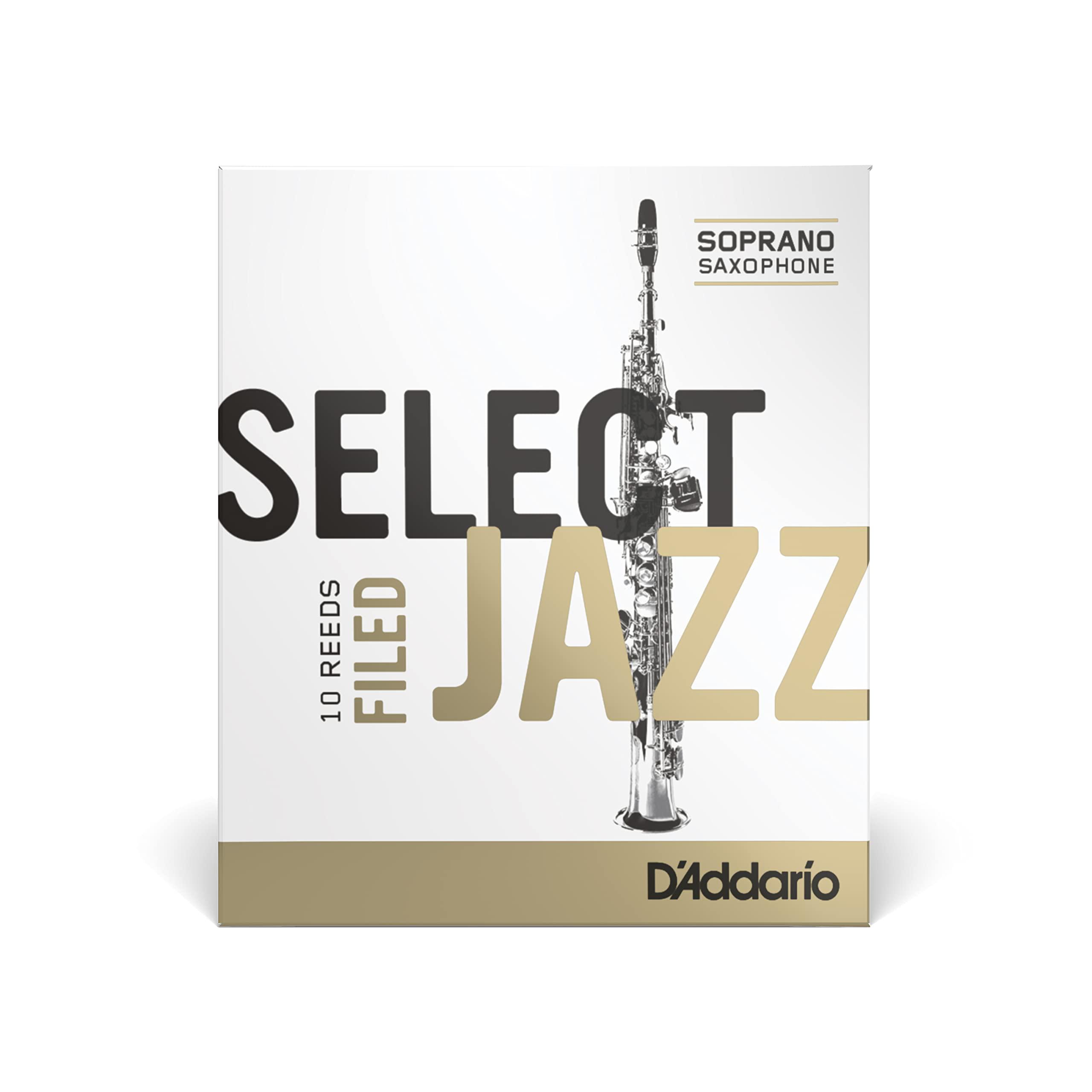D'Addario - 10 Cañas Rico Select Jazz Unfiled para Sax Soprano, Medida: 3M Mod.RRS10SSX3M(10)_27