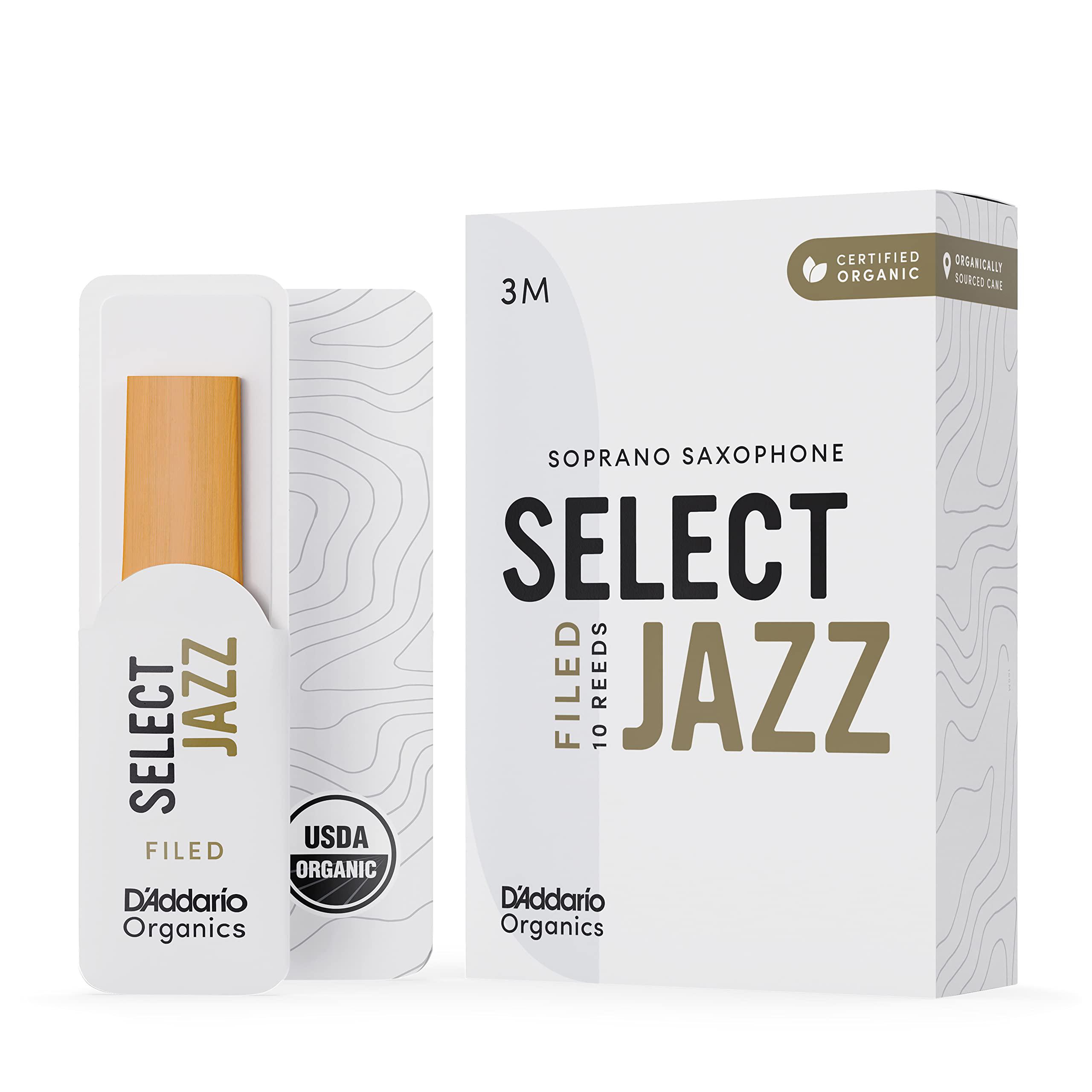 D'Addario - 10 Cañas Rico Select Jazz Unfiled para Sax Soprano, Medida: 3M Mod.RRS10SSX3M(10)_29