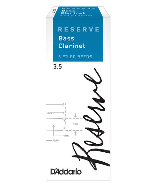 D'Addario - 5 Cañas Reserve Classic para Clarinete Bajo, Medida: 3 1/2 Mod.RER0535(5)_53