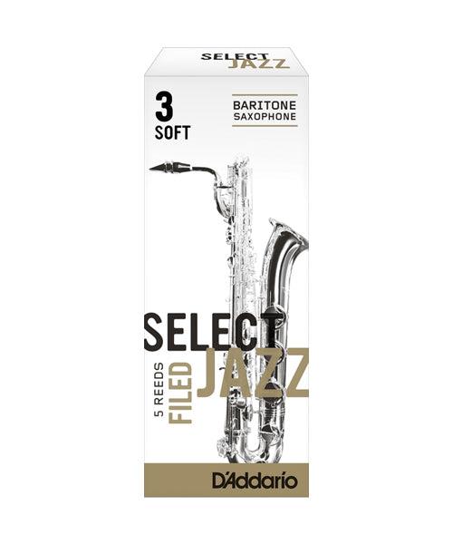 D'Addario - 5 Cañas Select Jazz Filed para Sax Baritono, Medida: 3S Mod.RSF05BSX3S(5)_58
