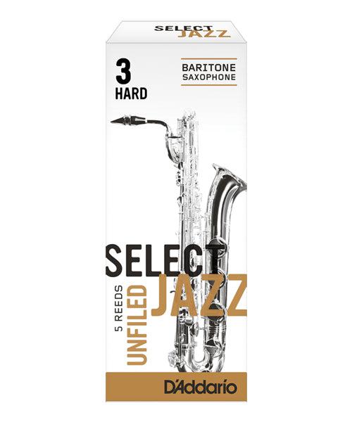 D'Addario - 5 Cañas Select Jazz Unfiled para Sax Baritono, Medida: 3H Mod.RRS05BSX3H(5)_60