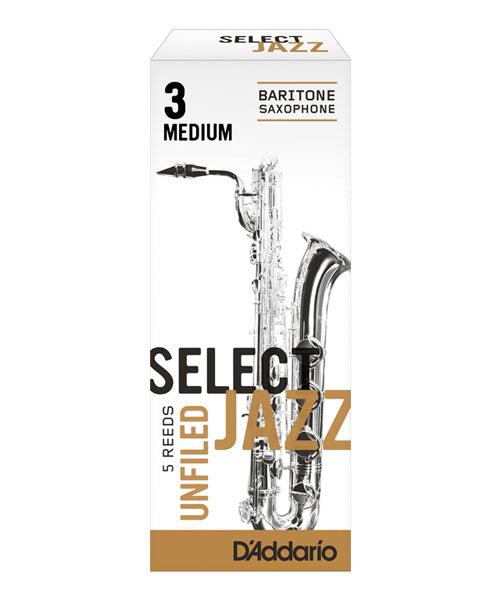 D'Addario - 5 Cañas Select Jazz Unfiled para Sax Baritono, Medida: 3M Mod.RRS05BSX3M(5)_62