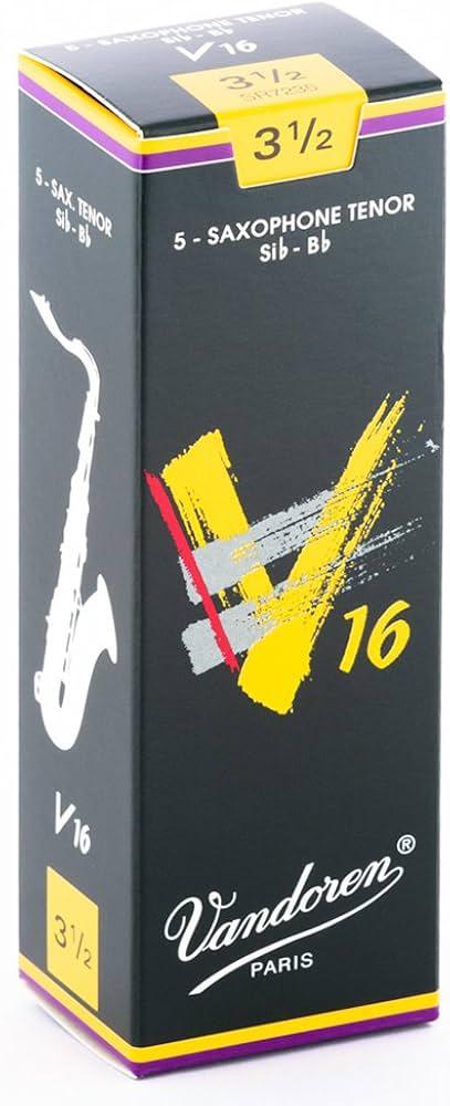 Vandoren - 5 Cañas V16 para Saxofón Tenor, Medida: 3 1/2 Mod.SR7235_73