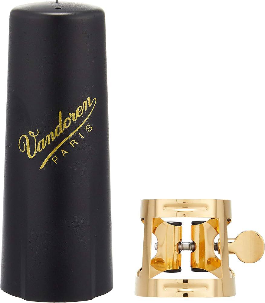Vandoren - Abrazadera y Tapa para Sax Alto, Dorado Mod.LC57DP_81