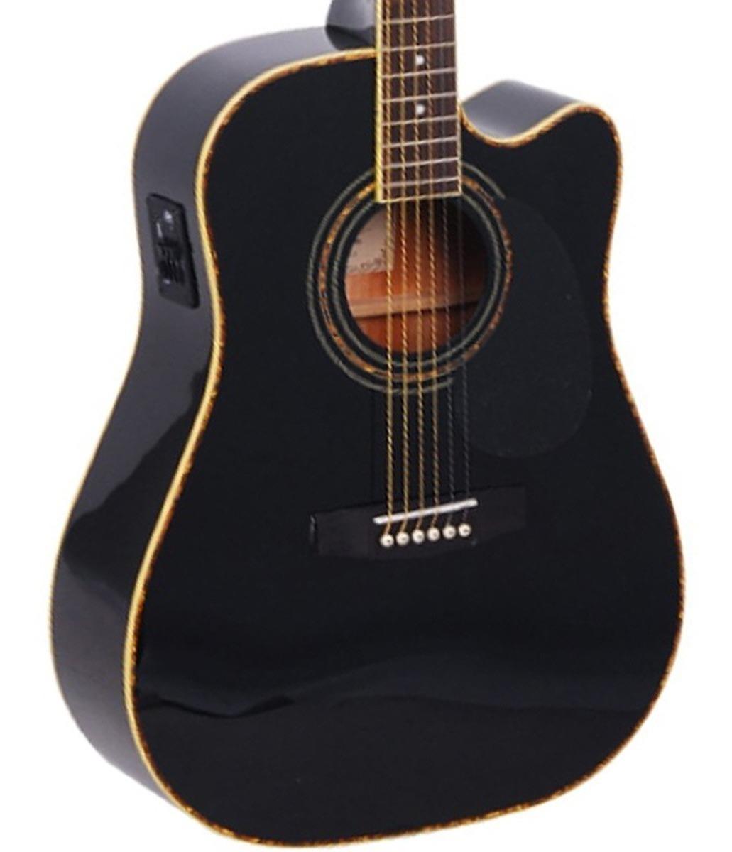 Cort - Guitarra Electroacústica AD880-CE, Color: Negro con Funda Mod.AD880-CE BK_38