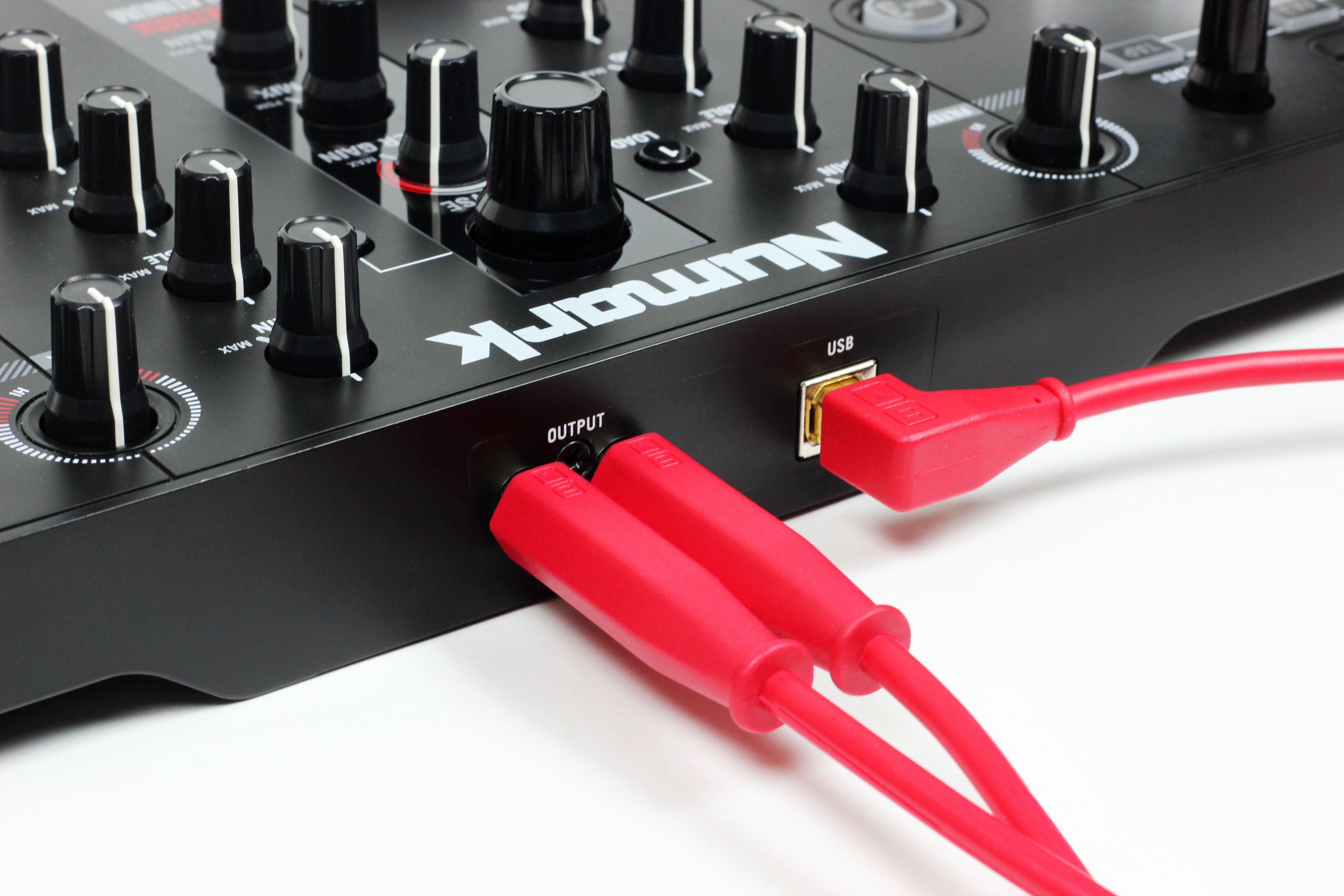 DJTT - Cable de Audio 1/4 a 1/4 de 1.5 mts, Color: Rojo_14