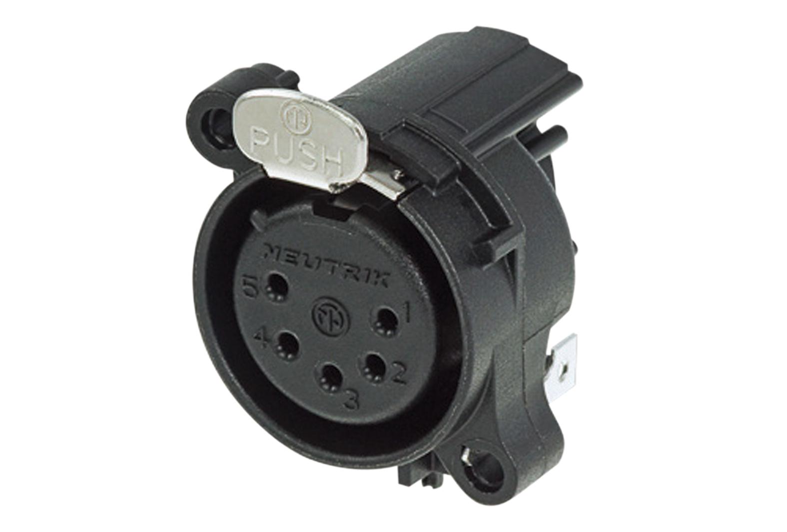 Neutrik - Conector XLR Hembra de 5 Pines para PCB, Horizontal Mod.NC5FAH_4