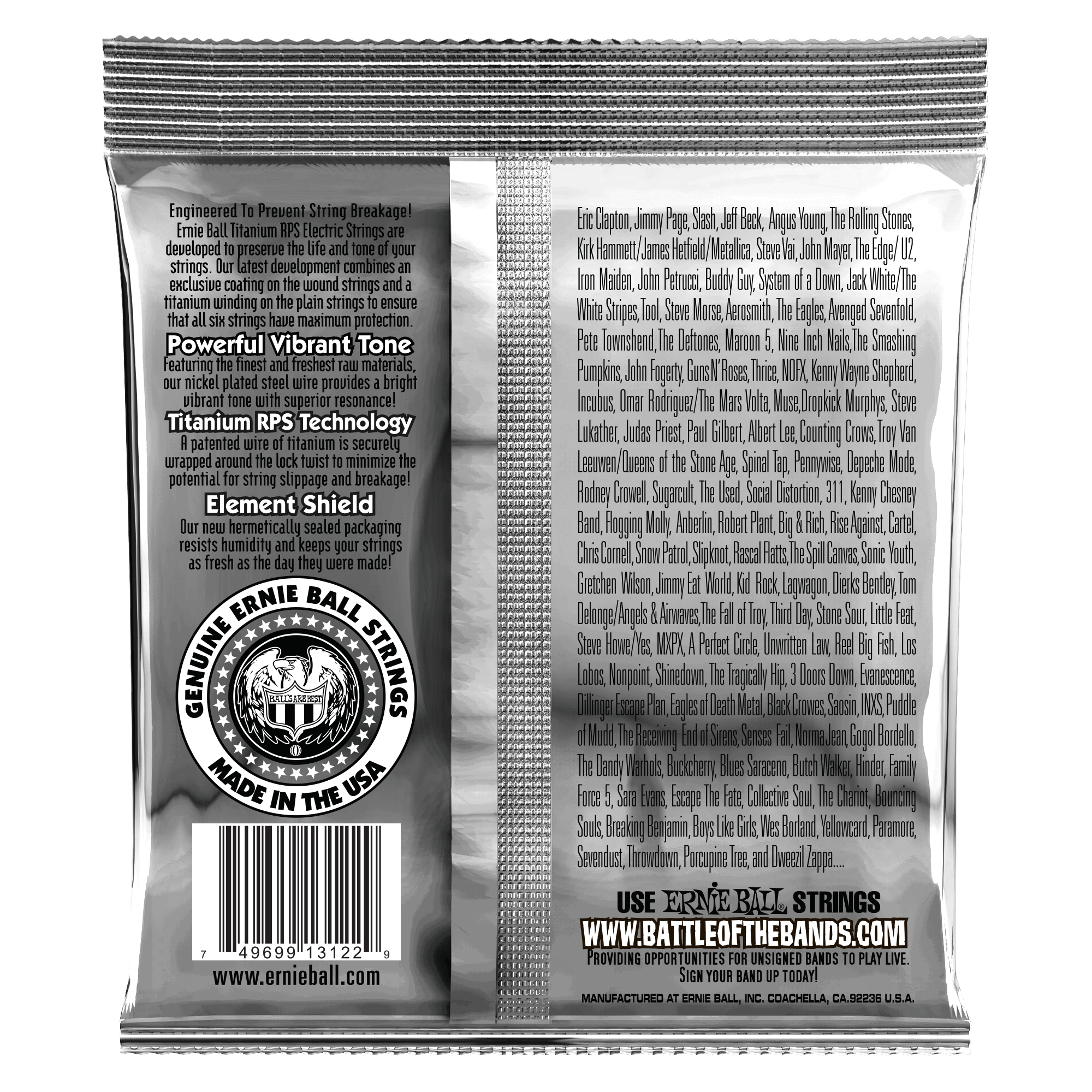 Ernie Ball - Encordado para Guitarra Electrica Hybrid Slinky Coated Mod.3122_13