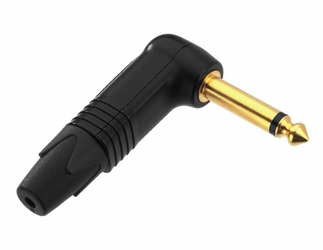 Neutrik - Plug Mono de 1/4 con Angulo de 90°, Contacto en Oro Mod.NP2RX-B_63