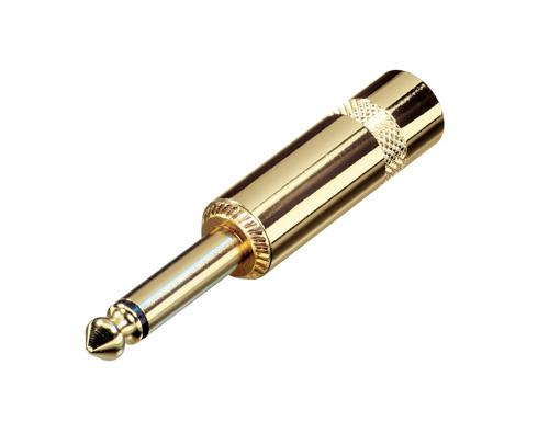 Rean - Plug 1/4" Mono Metálico Capuchon y Contactos Dorados Mod.NYS 224AG_6