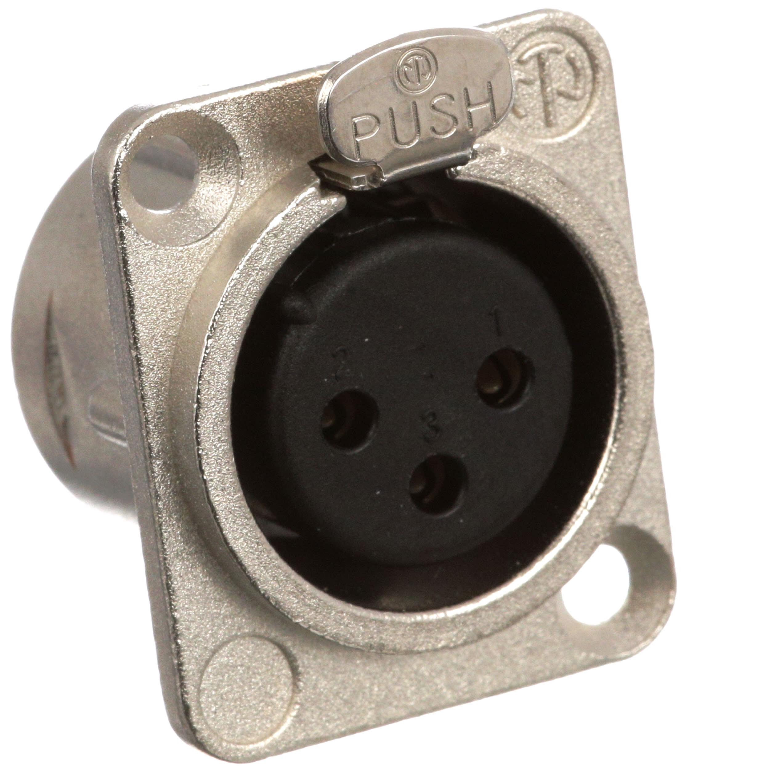 Neutrik - Conector XLR Hembra 3 Polos Serie D Para Chasis Mod.NC3FD-L-1_3