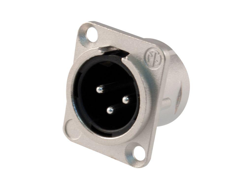 Neutrik - Conector XLR Macho 3 Polos Serie D Para Chasis Mod.NC3MD-L-1_5
