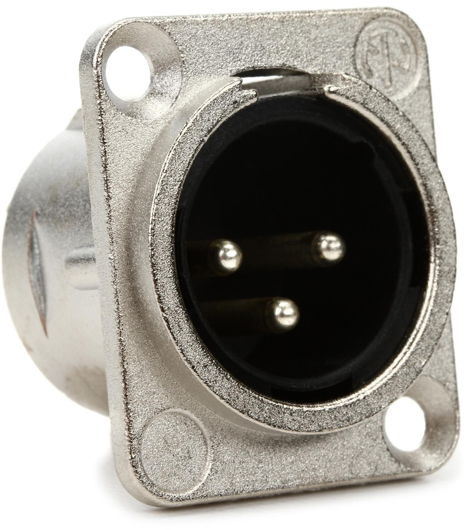 Neutrik - Conector XLR Macho 3 Polos Serie D Para Chasis Mod.NC3MD-L-1_8