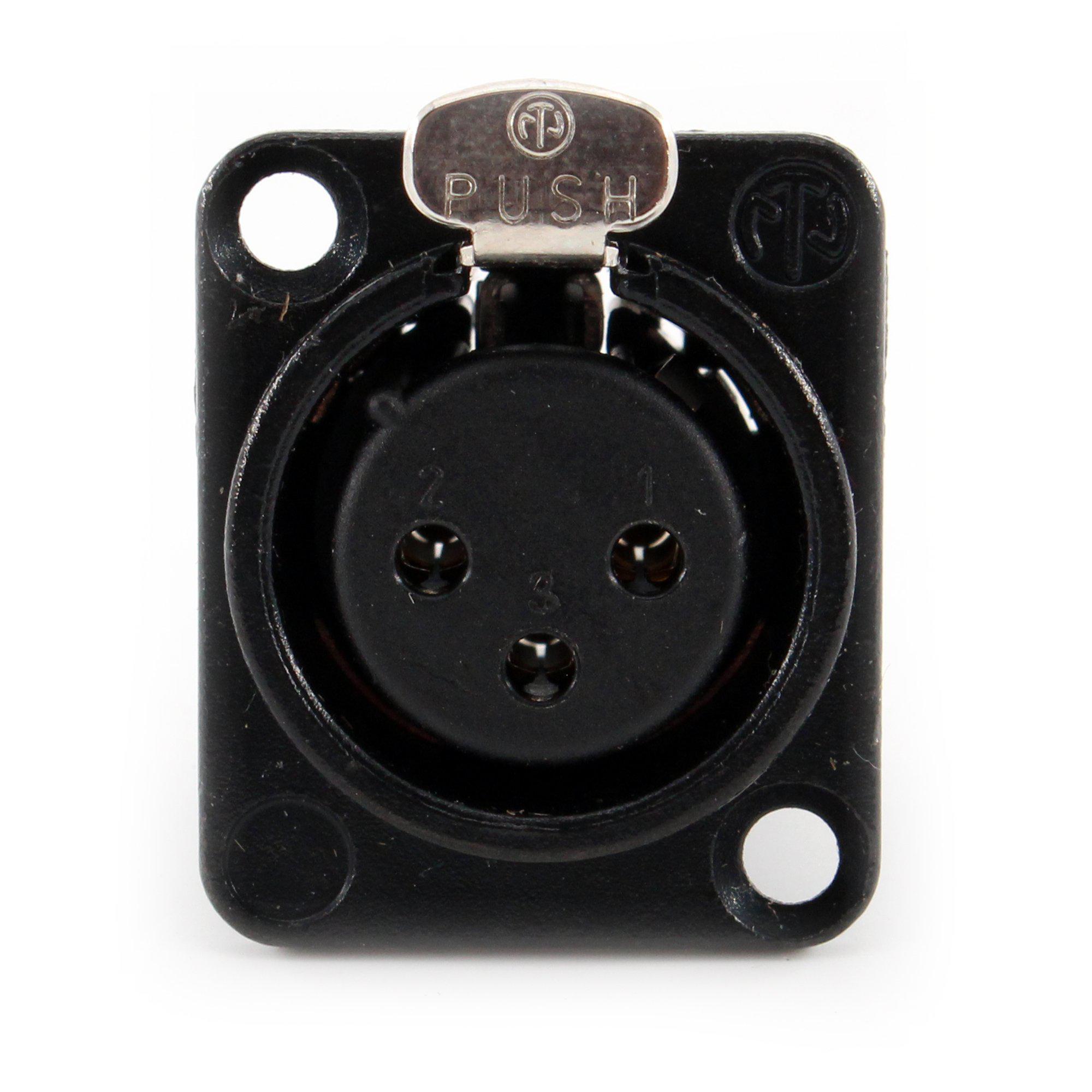 Neutrik - Conector XLR Hembra de 3 Polos Serie D Contactos en Oro Mod.NC3FD-L-B-1_15