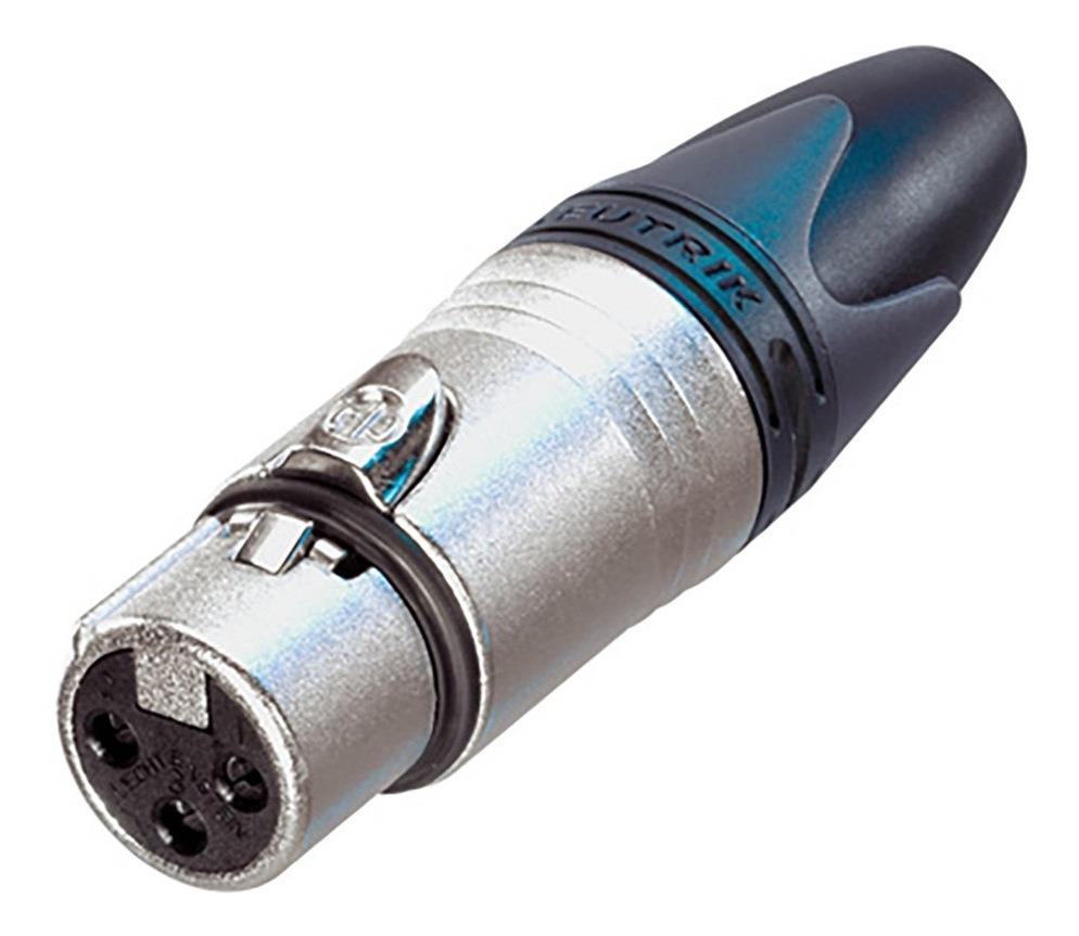 Neutrik - Conector XLR Hembra para Cable 3 Polos Serie XX Cromado Mod.NC3FXX_22