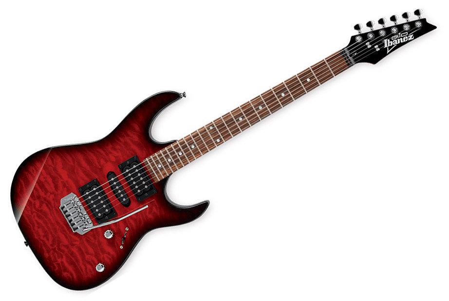 Ibañez - Guitarra Eléctrica RX Zurda, Color Roja Transparente Mod.GRX70QAL-TRB_60