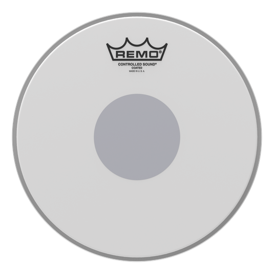 Remo - Parche Controlled Sound Coated, Tamaño: 10" Centro Negro Mod.CS-0110-10_11