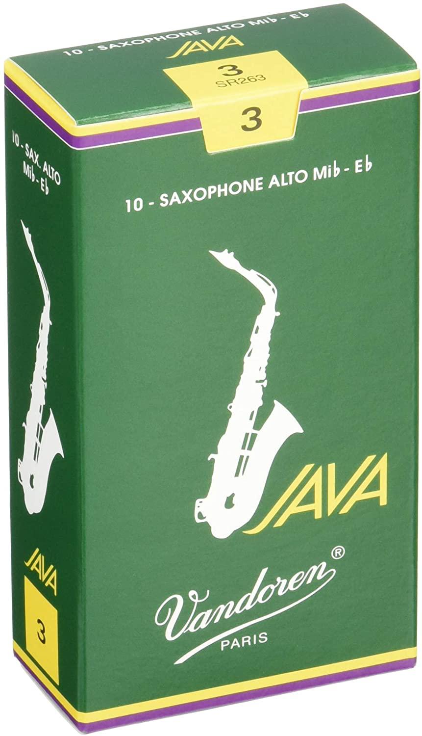 Vandoren - Cañas JAVA para Sax Alto, 10 Piezas Medida: 3 Mod.SR263_11