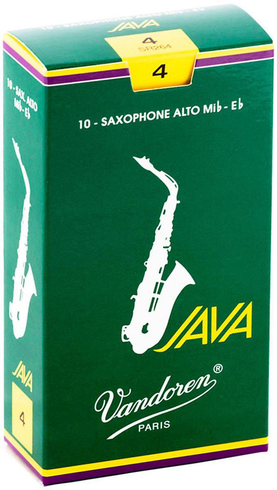 Vandoren - Cañas JAVA para Sax Alto, 10 Piezas Medida: 4 Mod.SR264_13