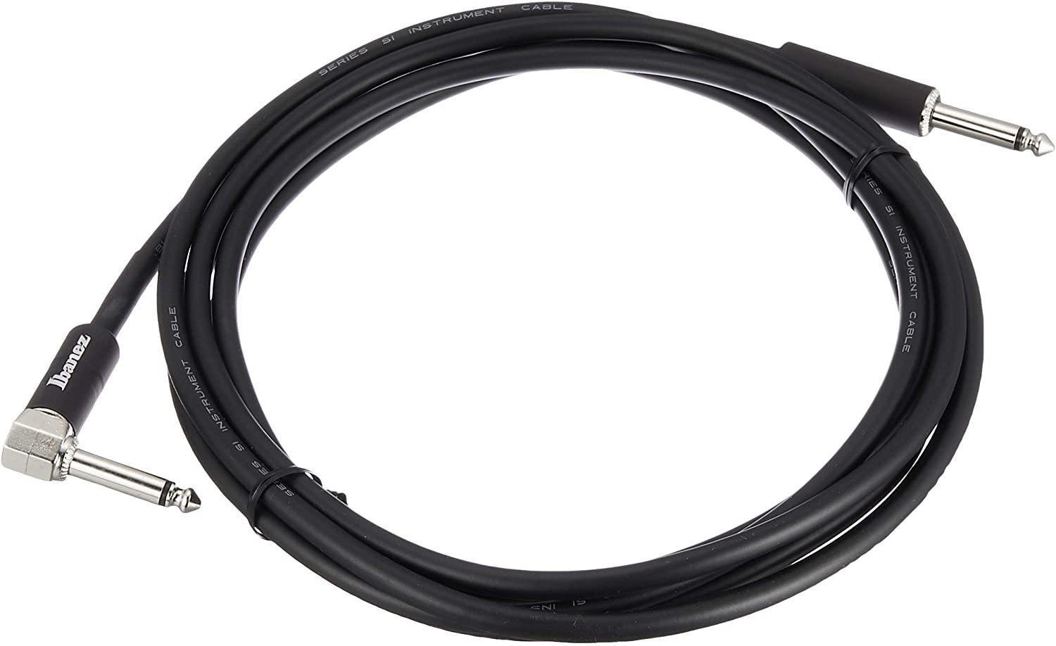 Ibañez - Cable para Instrumento SI, Tamaño: 3.05 mts. Negro Recto/Ang. Mod.SI10L_20