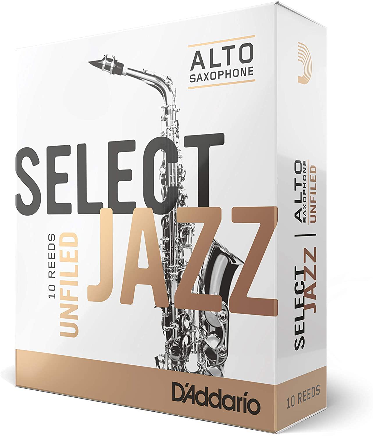 D'Addario - Cañas Select Jazz Unfiled para Sax Alto, 10 Piezas Medidas: Varios Mod.RRS10ASX___2