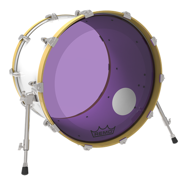 Remo - Parche Colortone Powerstroke P3, Tamaño: 22" con Perf. 5" Color: Morado Mod.P3-1322-CT-PUOH_9