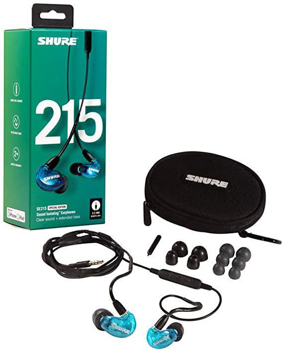 Shure - Audífonos In-Ears Aislantes de Sonido, Color: Azúl Mod.SE215SPE-B-UNI_3