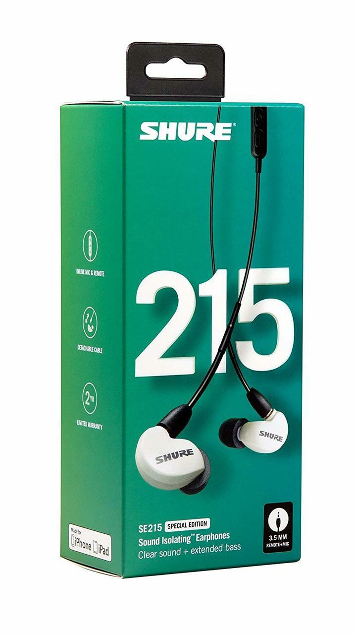 Shure - Audífonos In-Ears Aislantes de Sonido, Color: Blanco Mod.SE215SPE-W-UNI_5