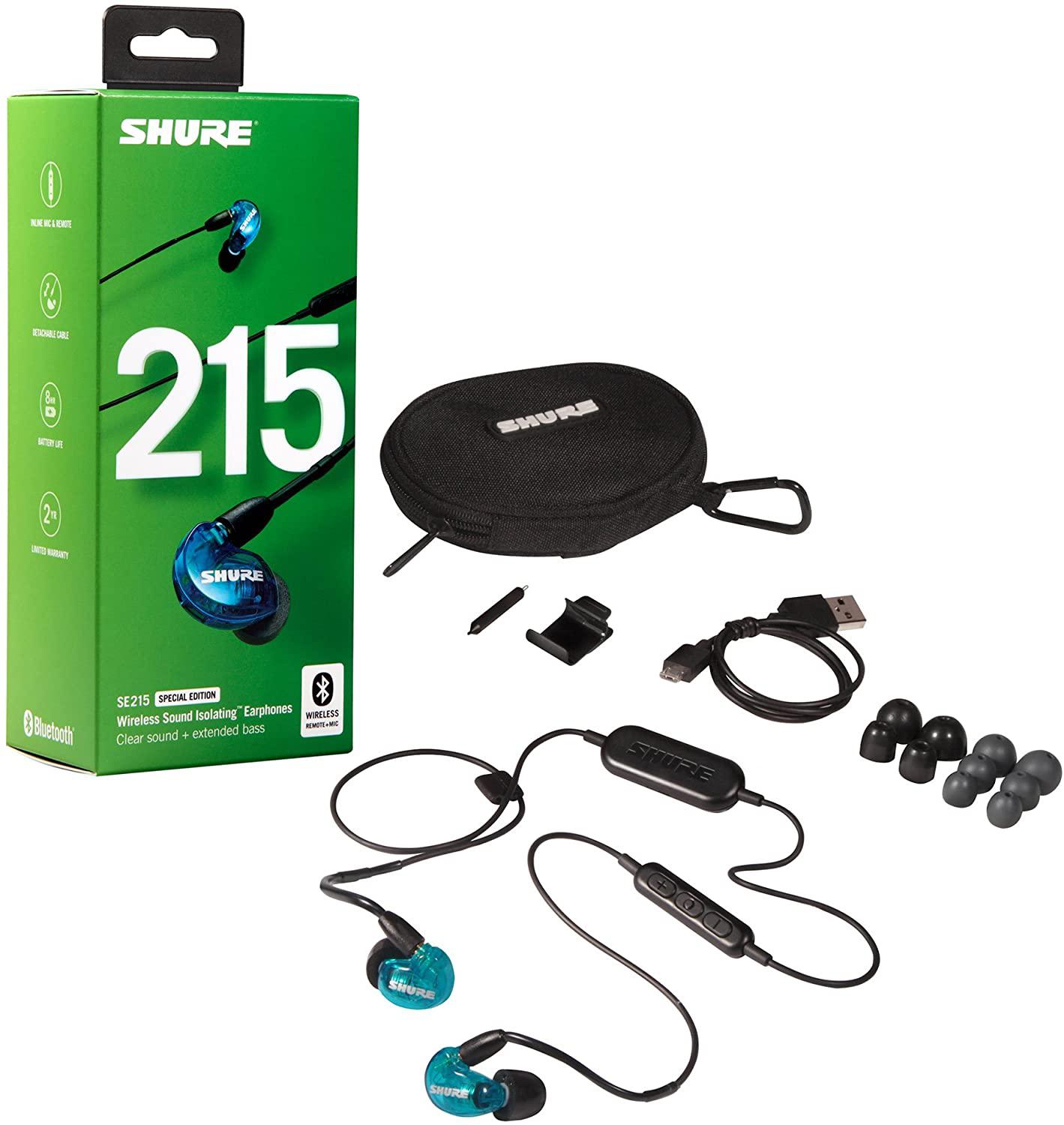 Shure - Audífonos In-Ears Bluetooth Aislantes de Sonido, Color: Azúl Mod.SE215SPE-B-BT1_15