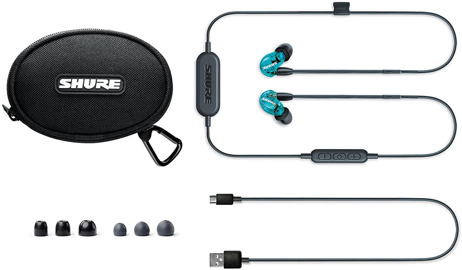 Shure - Audífonos In-Ears Bluetooth Aislantes de Sonido, Color: Azúl Mod.SE215SPE-B-BT1_16