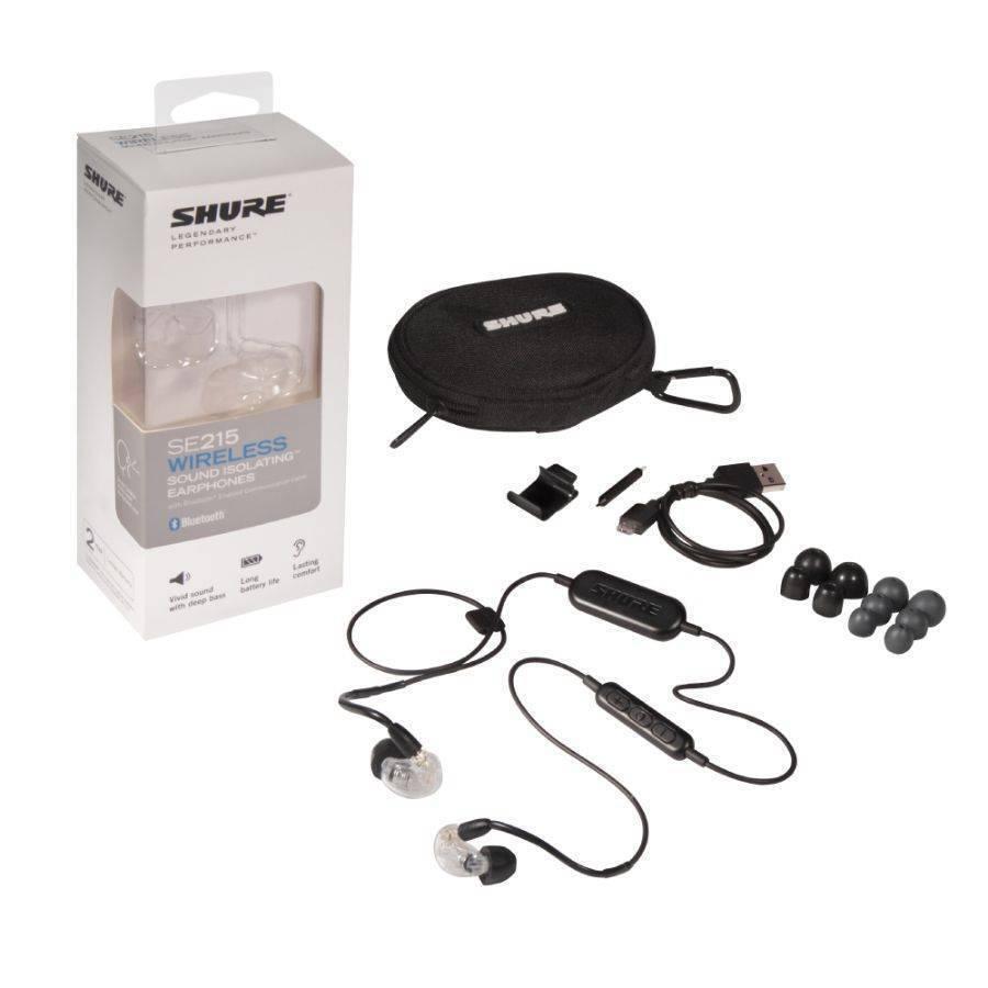 Shure - Audífonos In-Ears Bluetooth Aislantes de Sonido, Color: Transp. Mod.SE215-CL-BT1_21