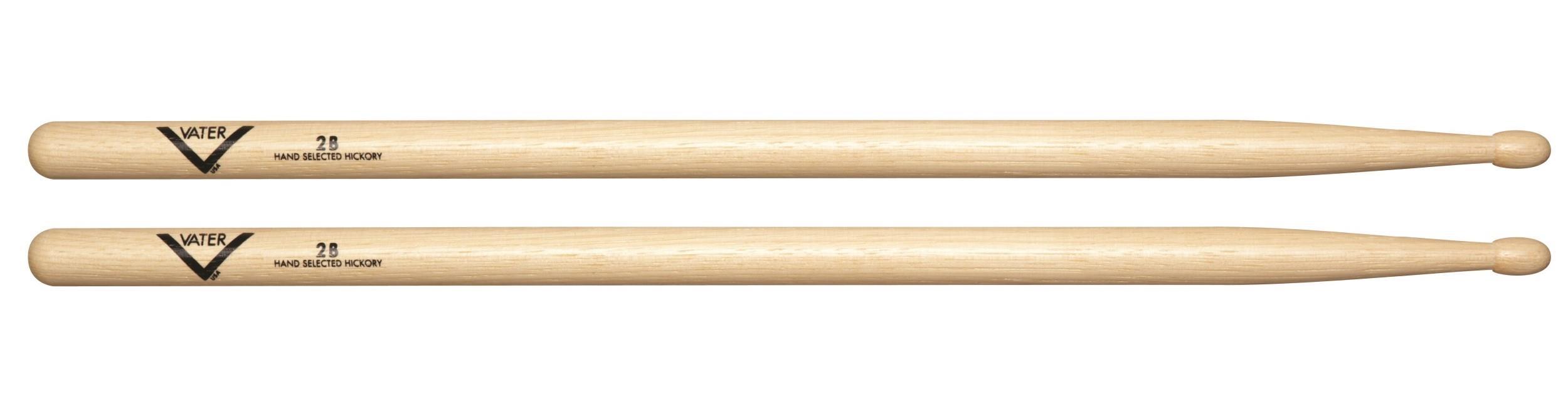 Vater - Baquetas Hickory 2B, Punta: Madera Mod.VH2BW_5