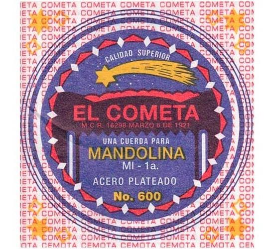 El Cometa - Cuerda 1A para Mandolina, 12 Piezas Acero Mod.600(12)