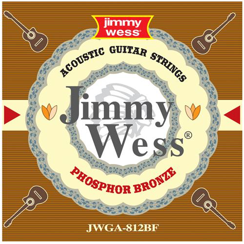 Jimmy Wess - Cuerda 3A para Guitarra Acústica, 6 Piezas Bronce F .24 Mod.WB24(6)