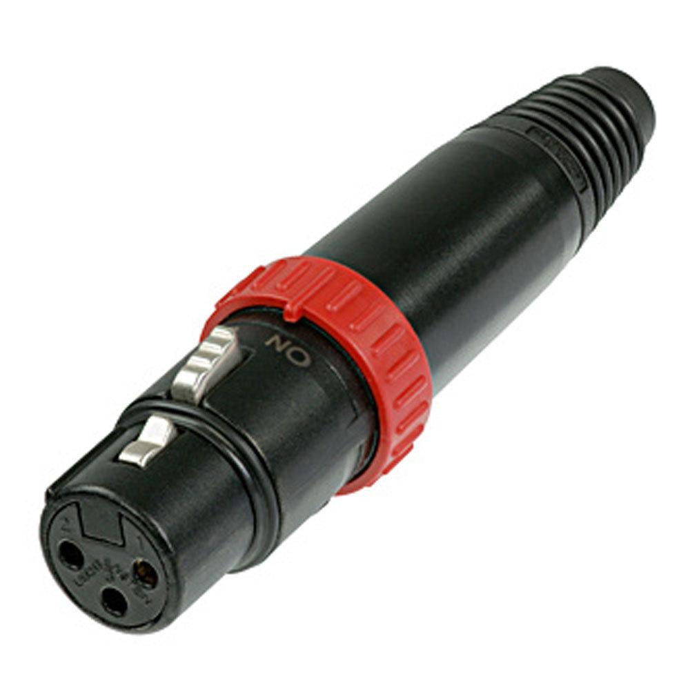 Neutrik - Conector XLR de 3 Polos Hembra Serie XS Conctactos en Oro Mod.NC3FXS-B