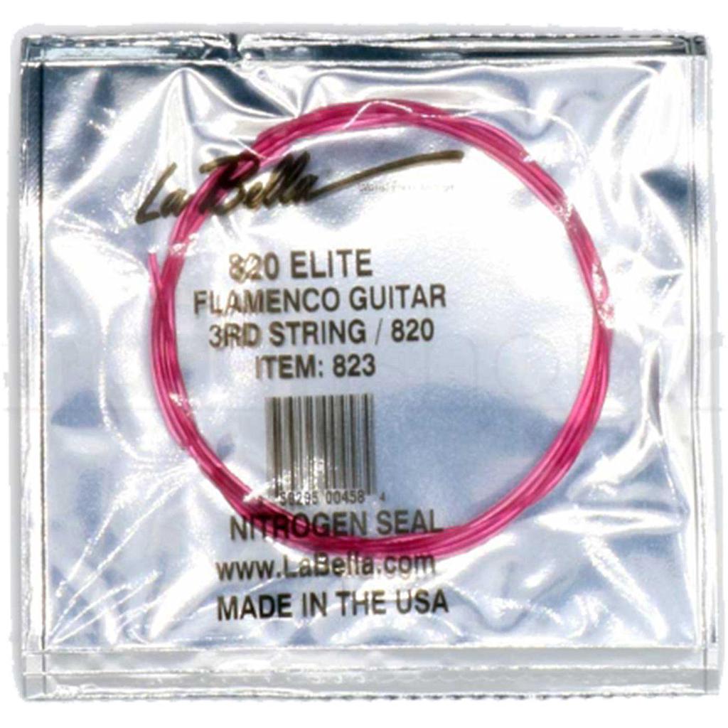La Bella - 12 Cuerdas 3A Para Guitarra Flamenca, Nylon Rojo Mod.823