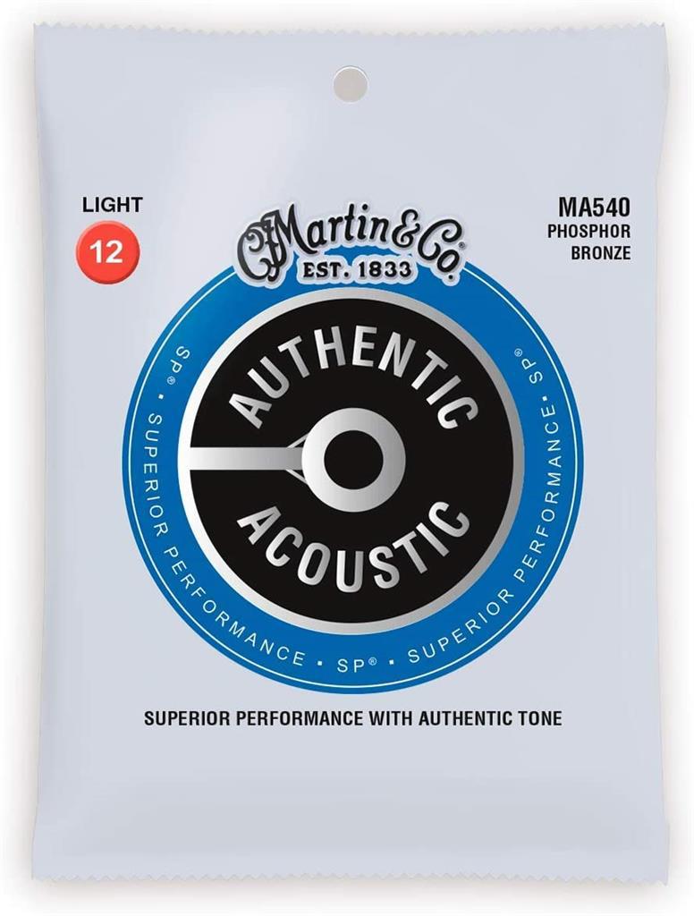 Martin - Encordado Phosphor Bronze Authentic, Light 12-54 Mod.MA540