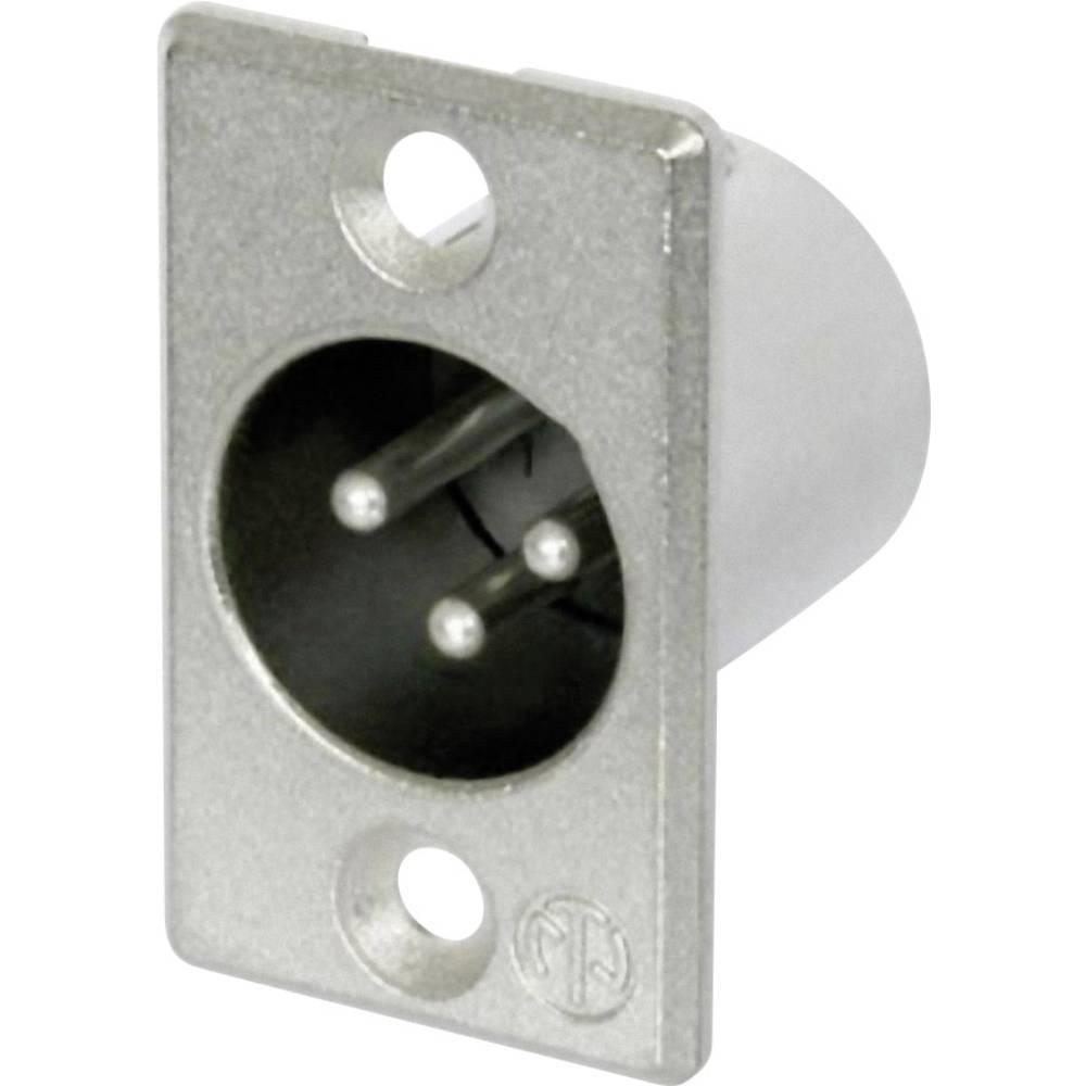 Neutrik - Conector XLR Macho 3 Polos Serie P, Contactos en Plata Mod.NC3MP