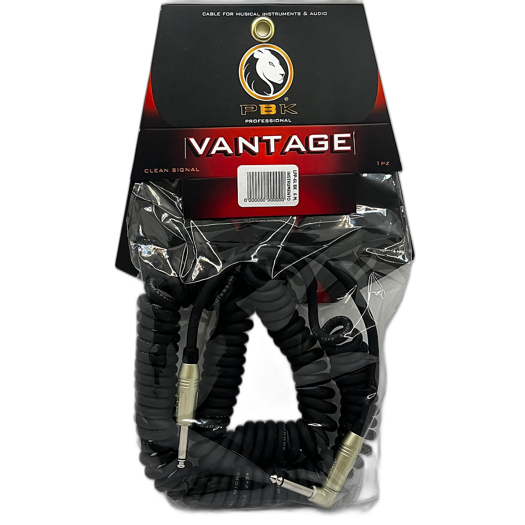 PBK - Cable de Audio Retractil para Instrumento, Amphenol Tamaño: 6 mts. Mod.LPP-6L __