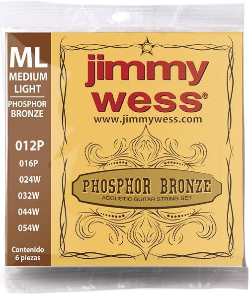Jimmy Wess - Encordado para Guitarra Acustica, Bronce 12-054 Mod.WB12