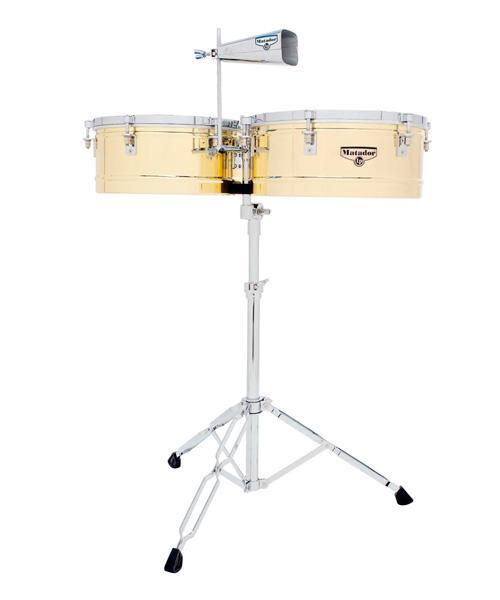 Latin Percussion - Timbal 14/15 Laton con Atril para Soporte de Cencerro Mod.M257B
