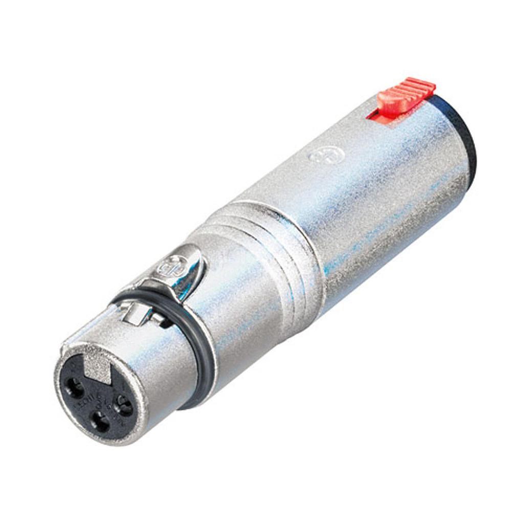 Neutrik - Adaptador XLR Hembra 3 Pines a Jack Estéreo 1/4" Mod.NA3FJ