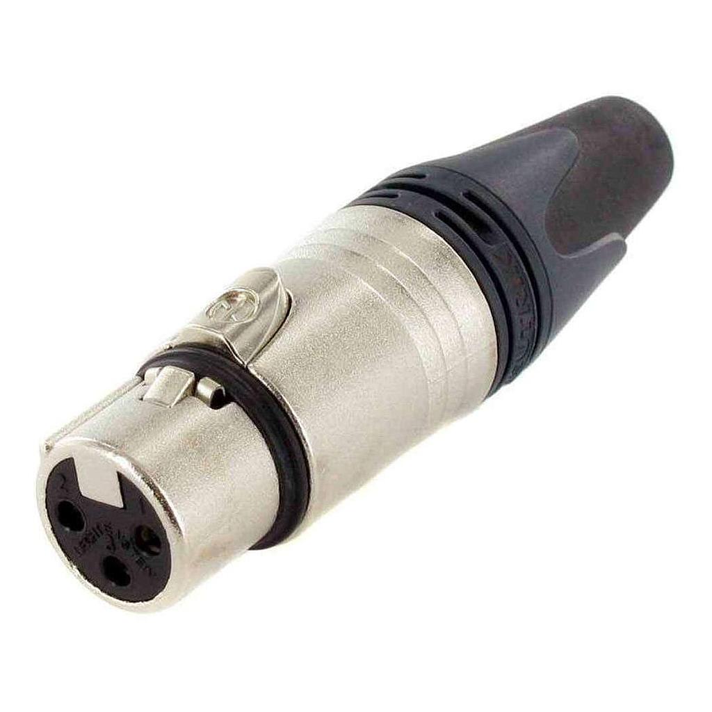 Neutrik - Conector XLR Hembra para Cable 3 Polos Serie XX Cromado Mod.NC3FXX