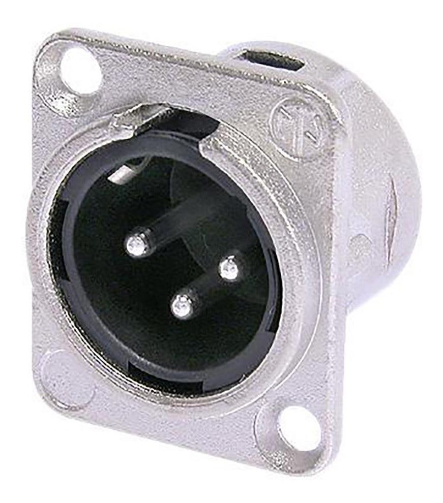 Neutrik - Conector XLR Macho 3 Polos Serie D Para Chasis Mod.NC3MD-L-1
