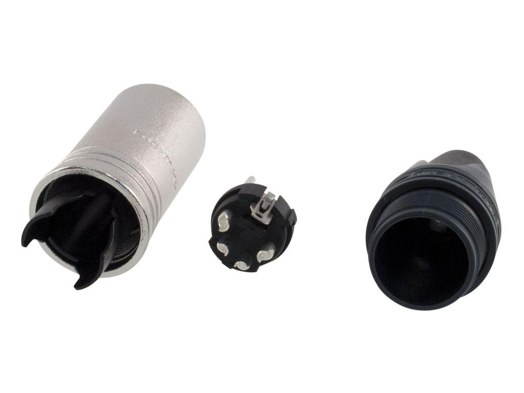 Neutrik - Conector XLR Macho 4 Polos Serie XX Cromado Mod.NC4MXX